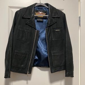 Vintage Y2K Harley Davidson Leather Jacket Womens